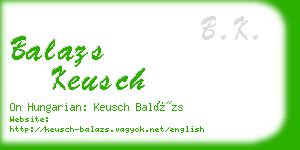 balazs keusch business card